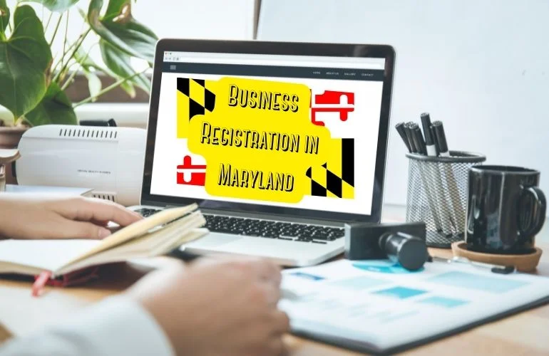 Register a business in Maryland laptop screen