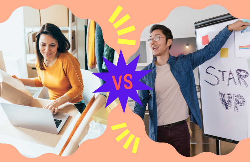 Startup vs small business cover image